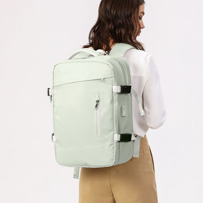 Extendible Travel Backpack Unisex Laptop Bag Women Large Luggage Bags Men's Students Business Trip USB Charge Mochila XA299C