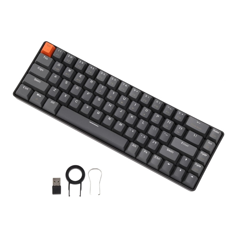 K68 Bluetooth-compatible Keyboard 2.4G Wireless Dual-mode Game Mechanical Keypad