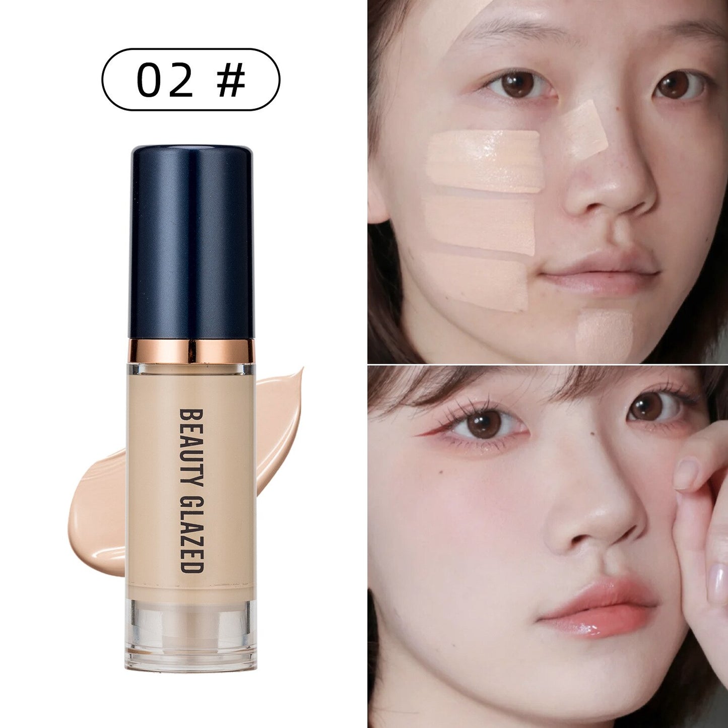 Waterproof Matte Liquid Foundation BB Cream Base Primer Moisturizing Full Coverage Concealer Contour Face Makeup Cosmetics 6ML